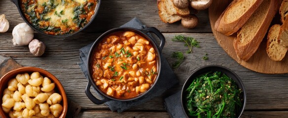 the cozy vegan comfort food invites warmth and nostalgia on a rustic wooden table