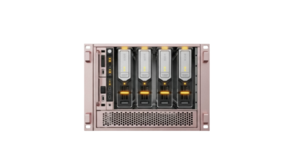 Isolated server with hard drives in a datacenter for data storage and backups, information