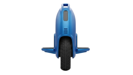 Isolated electric unicycle device ready to ride for future transportation alternative