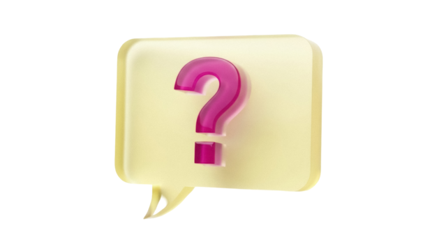 Isolated 3D callout with question mark, social communication, business concept, help, support - Powered by Adobe