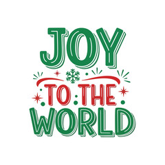 Joy to the World Modern Christmas Typography