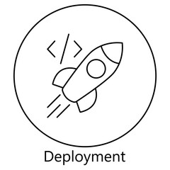 Deployment Icon, Software Deployment, Application Release, Automated Deployment, Production Rollout