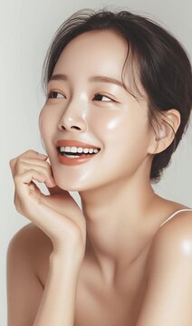 Radiant beauty a portrait of joy and glowing skin