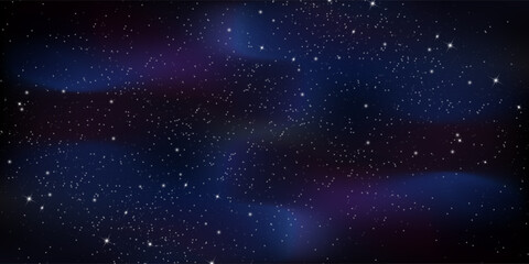 Fototapeta premium Space background with bright shining stars. Star universe. Beautiful colorful nebula. Starry night sky. Deep cosmos. Black outer space. Milky way galaxy. Science fiction. Vector illustration eps10.