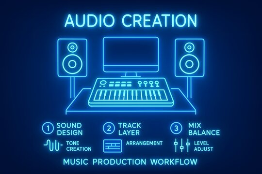 Home Music Studio Workflow for Audio Recording and Production