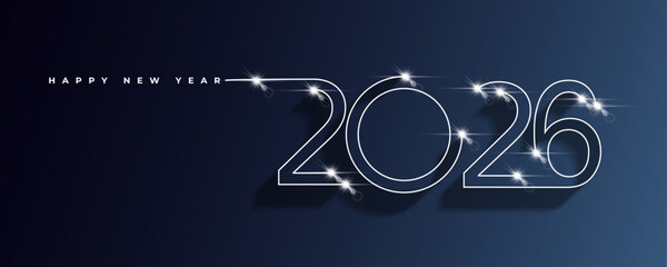 Happy New Year 2026 Greeting Card