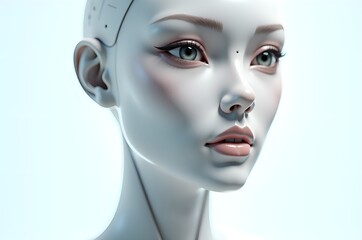 Detailed Portrait of a Young Woman's Face