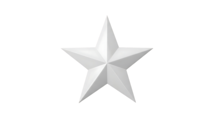 White star icon on transparent background