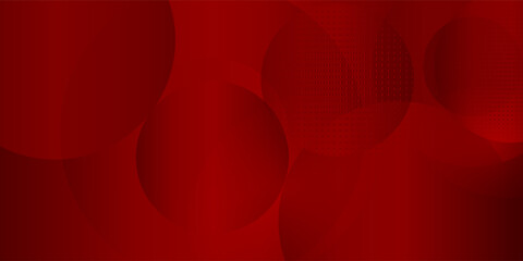 Abstract red banner background. Glowing geometric shapes graphic design.