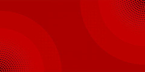 White circle geometric red abstract background. vector