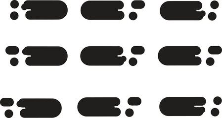 Obraz premium Modern minimalist abstract loading bar pattern or chat message indicator design element vector