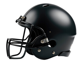 Fototapeta premium A single black football helmet on a white background.transparent background