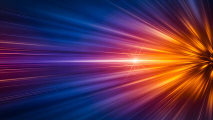 Obraz premium Vibrant colorful light rays emanating from a central point against a dark background