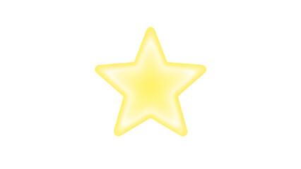Obraz premium Bright yellow star icon on white background