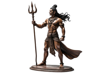 A person holding a spear, ideal for scenes depicting ancient civilizations or mythical creatures.transparent background