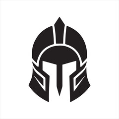 helmet stencil icon silhouette vector illustration