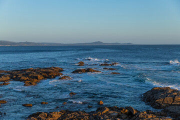 Rocky ocean coast in Galicia