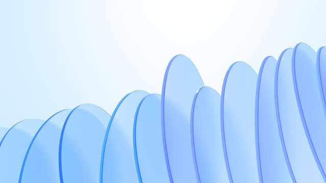 Abstract glass background. Glassmorphism. Geometric. Blue and violet. Translucent. 3d illustration.