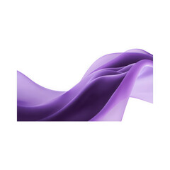 Vibrant purple fabric waves elegantly against black background