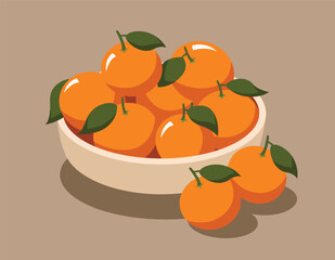 vector illustration of an orange