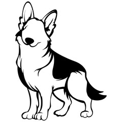 Dog Silhouette Shadow Illustration 