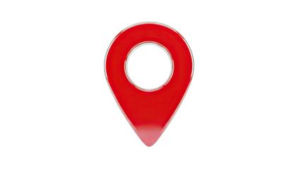 Red Location Pin Isolated on White Background