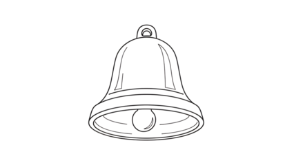 Simple line drawing of a bell
