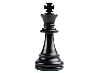 A single black chess piece placed on a white background, suitable for use in presentations, articles, or designs that require a simple and clean aesthetic.transparent background