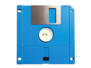 A vintage-style floppy disk with a hole in the center, great for retro-themed designs and illustrations.transparent background