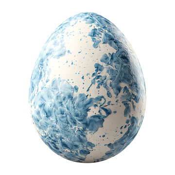 Easter egg painted, isolated on white background, realistic, studio lighting, centered, no shadow, transparent background