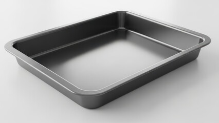 Baking tray isolated on white background for culinary and food preparation