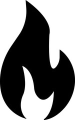 Fire icon with flame symbols in gradient, black flat, style, burning heat blaze energy illustration group for safety warning hazard UI design and emergency graphics