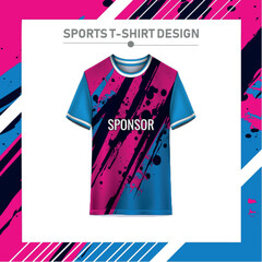 Soccer jersey design for sublimation. 
Abstract background with sport pattern.