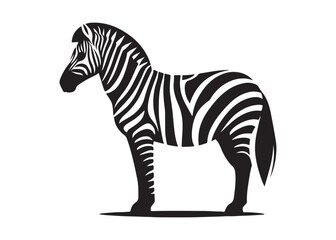 zebra logo vector silhouette, zebra silhouette vector illustration, african zebra logo vector silhouette, black zebra vector, wild animals zebra logo silhouettes vector on white background