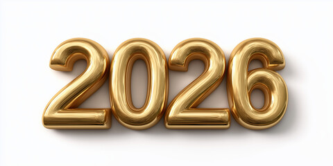 2026 gold for happy new year and holiday background banner