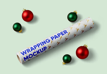 Christmas Wrapping Paper Mockup
