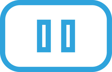 電源コンセント(outlet/socket)のフラットアイコン
