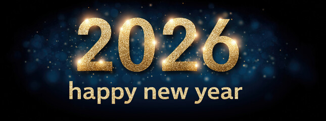 Sparkling 2026 New Year Celebration Theme with Glittering Background
