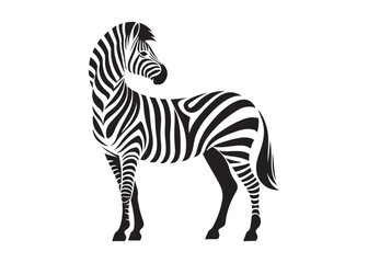 zebra logo vector silhouette, zebra silhouette vector illustration, african zebra logo vector silhouette, black zebra vector, wild animals zebra logo silhouettes vector on white background