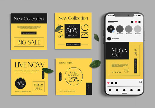 Ecommerce Sale Social Media Post Template Pack