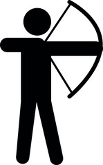 Archery icon. Sports signs and symbols.
