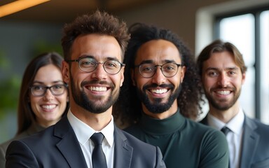 Group of successful multiethnic business team. High quality