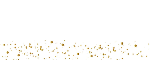 Falling Gold Confetti Particles Border Abstract Celebration Element Isolated On Transparent Background