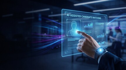 AI-Assisted Candidate Matching on Futuristic Holographic Interface