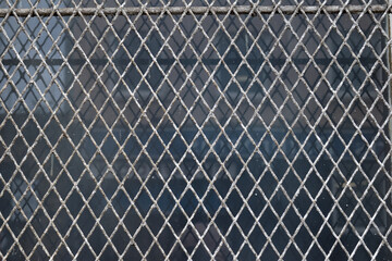 Fototapeta premium Old Metal Security Grill on Window in Close Up
