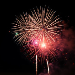 fireworks in the night sky