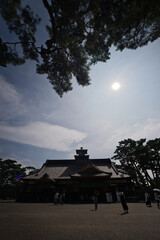 函館の五稜郭から見た箱館奉行所