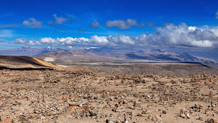 The highland in the Andes at Arequipa in Peru