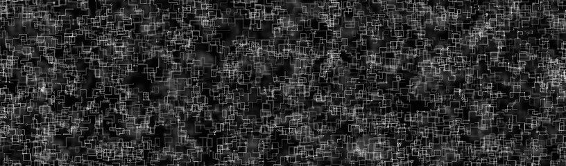 Abstract monochrome digital technology background with white circuit lines and nodes on dark backgrounds. Complex data network, AI computing, artificial intelligence connection in tech and science.