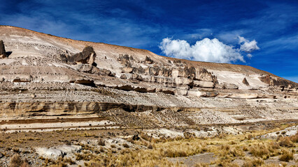 The highland in the Andes at Arequipa in Peru